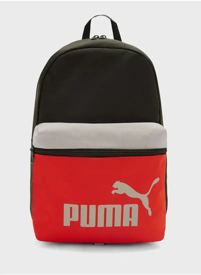 09046803_A Puma Phase Backpack Colorblock Dark Oliv – Image 1